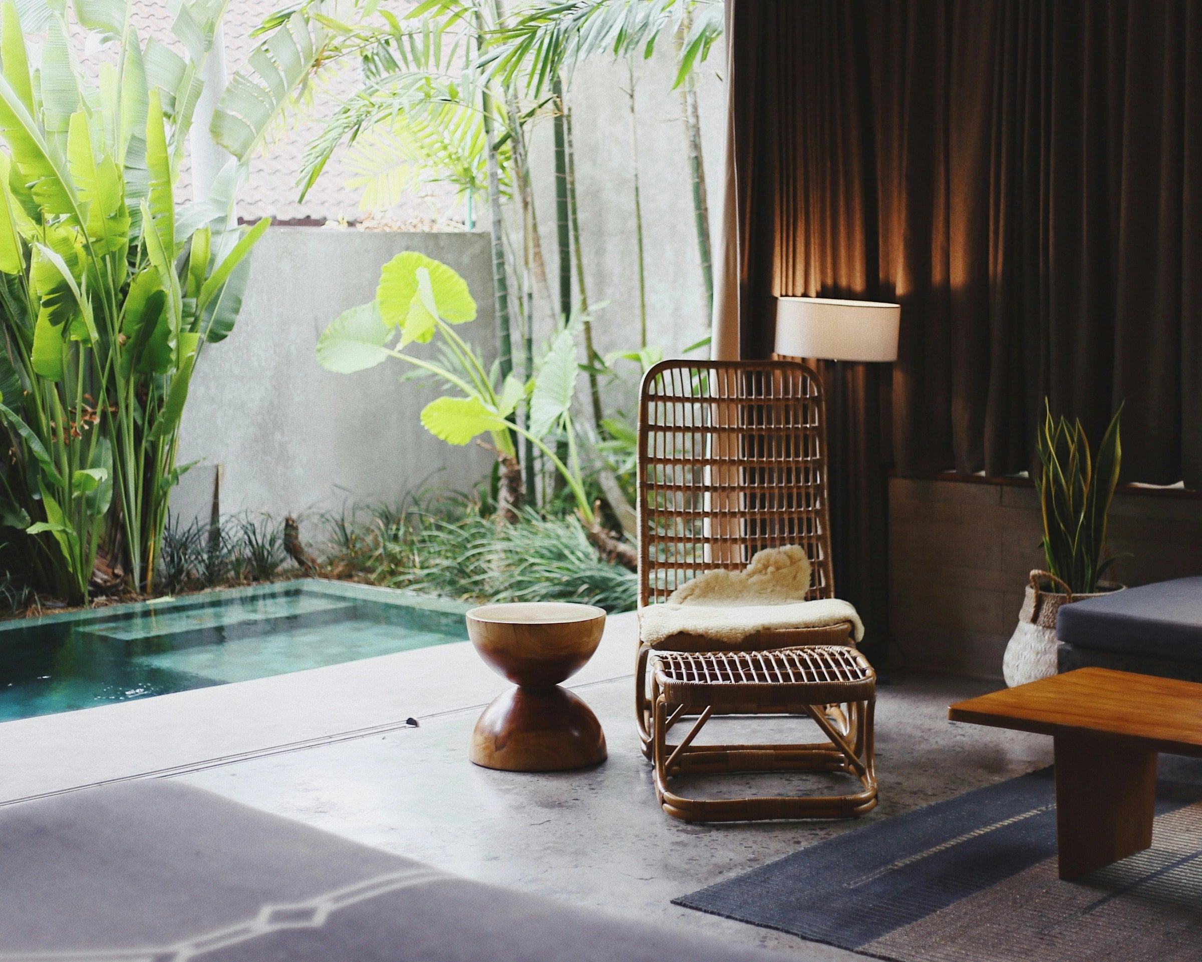 A refined wellness retreat patio
